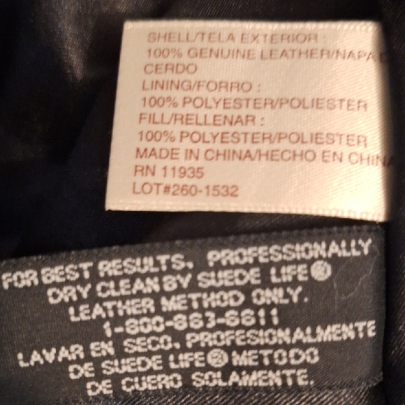 Vintage Black Leather Coat, Long Double Breasted, Worthington, Sz 4 NWOT - Picture 9 of 12